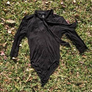 French tie attached bodysuit